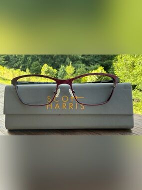 Scott Harris Europa Eyeglass Frame in Burgundy